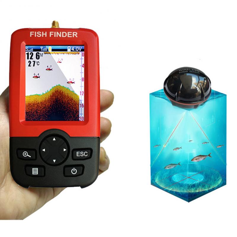 Fish Finder Portable - Portable Depth Fish Finder with 100M