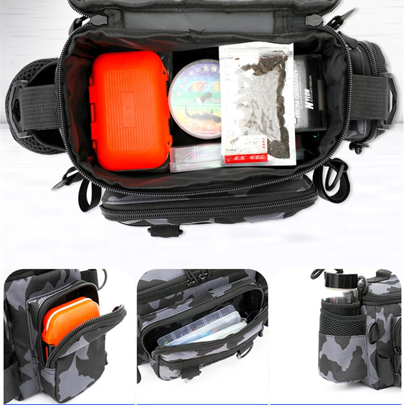 Black Fishing Tackle Shoulder  - đánh giá và giá Fish Finder Case