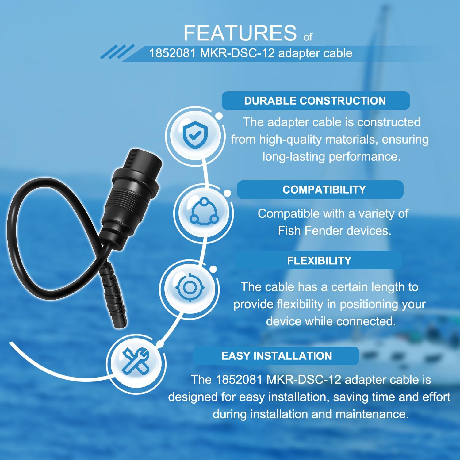1852081 MKR-DSC-12 Adapter Cab - đánh giá và giá Fish Finder